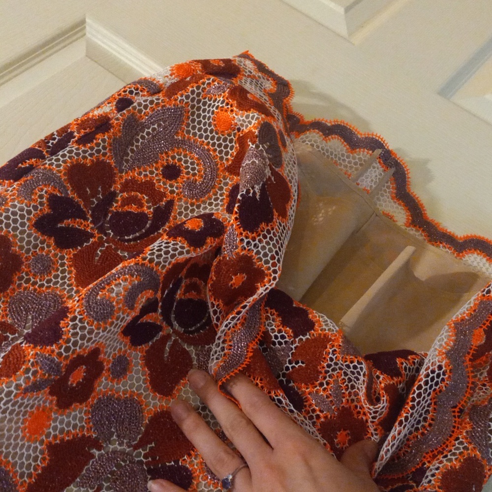 New Burberry Edna Floral Sleeveless Dress Orange and Purple Accents, Size M - Picture 7 of 10
